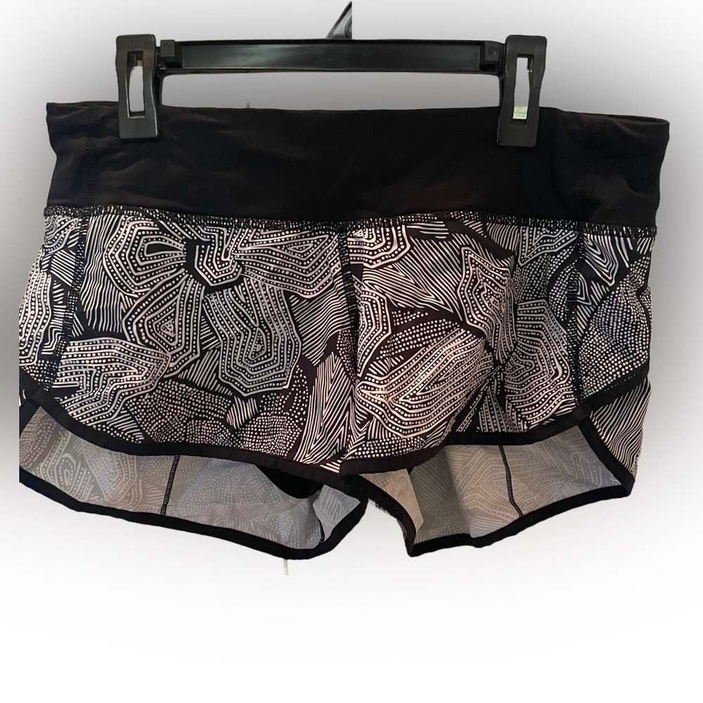 Lululemon speed up short 2.5” black and white